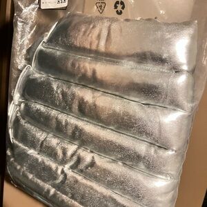 Silver Metallic Puffer Skirt